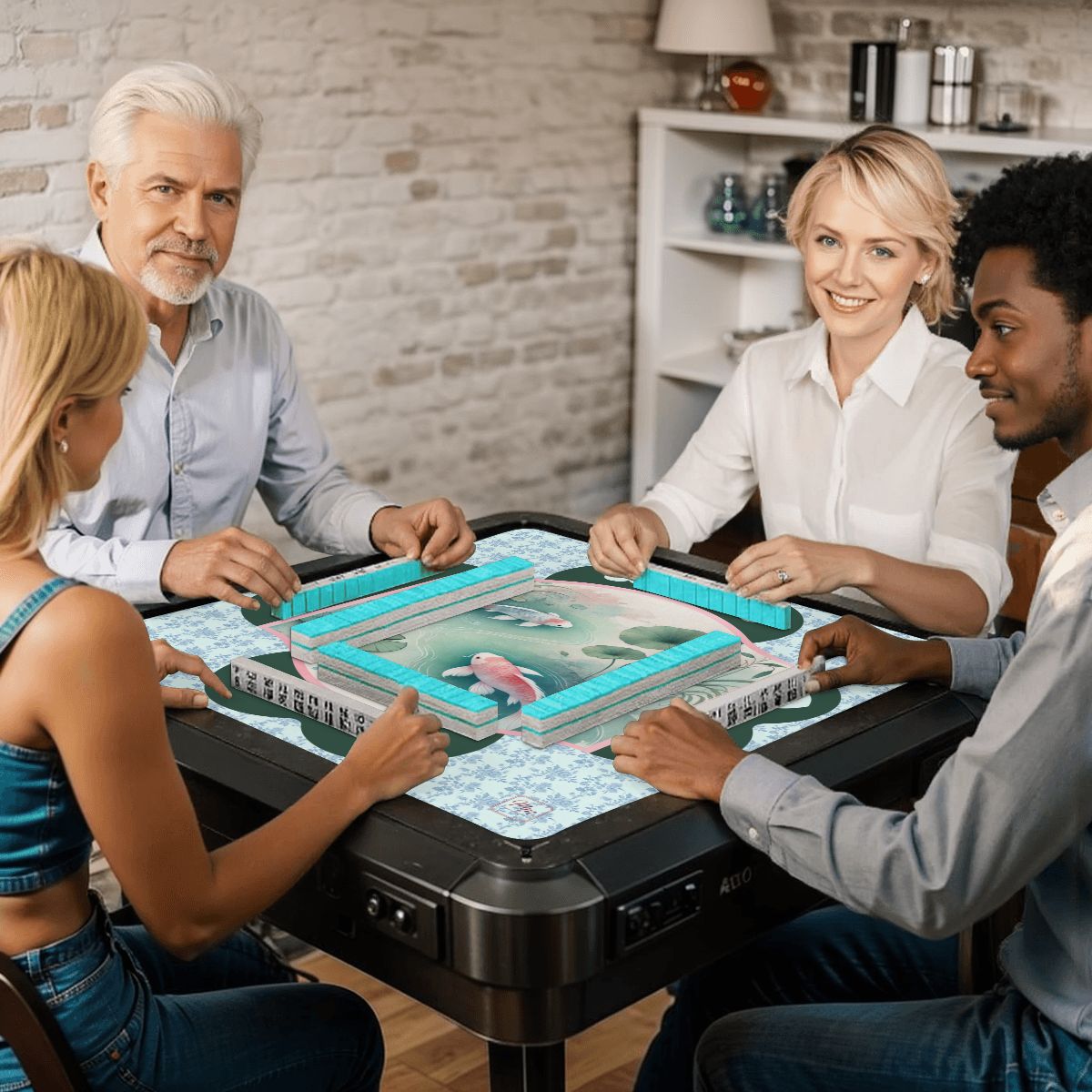 Koi & Cracks Mahjong Mat