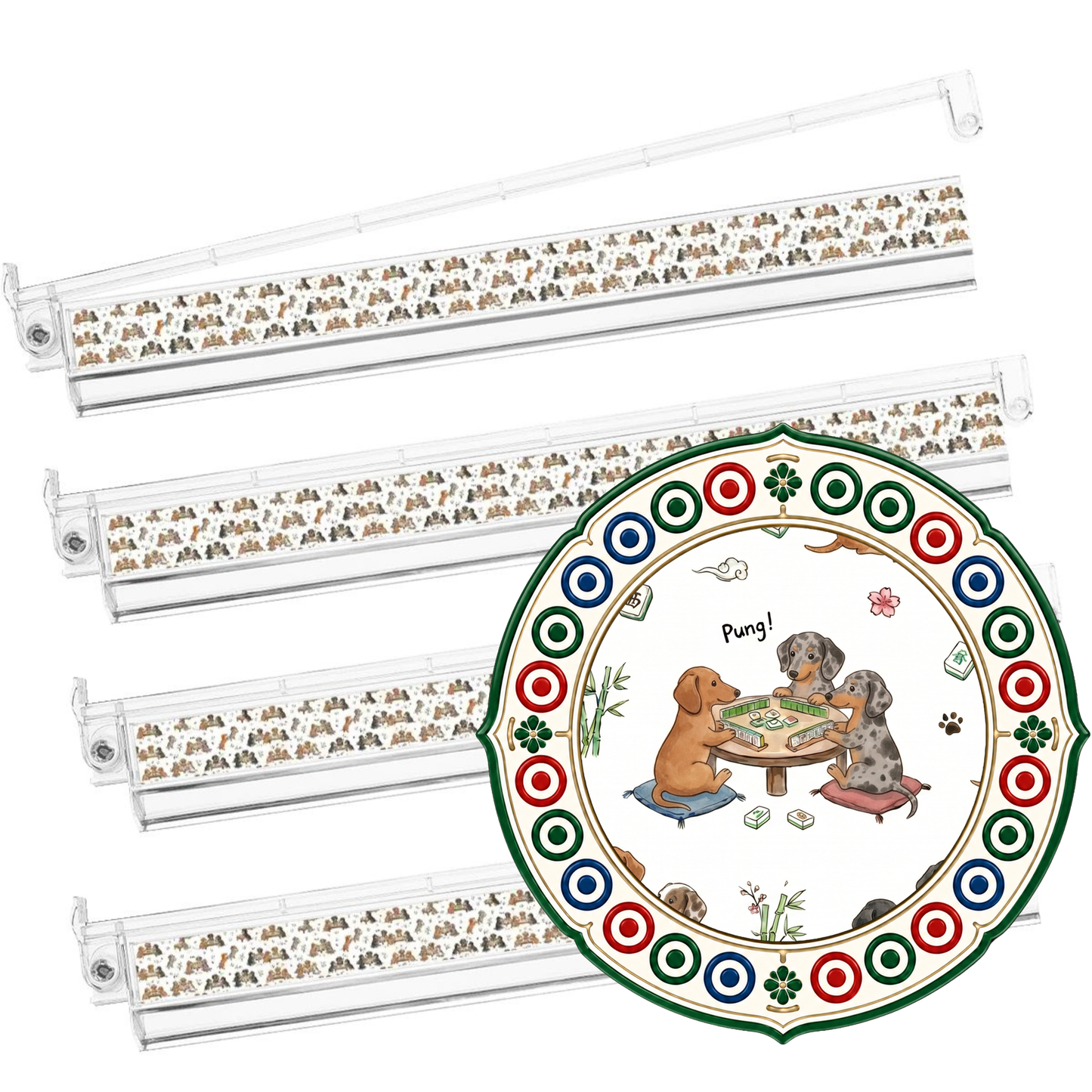 The Sausage Shuffle Tile Rack (Set of 4)