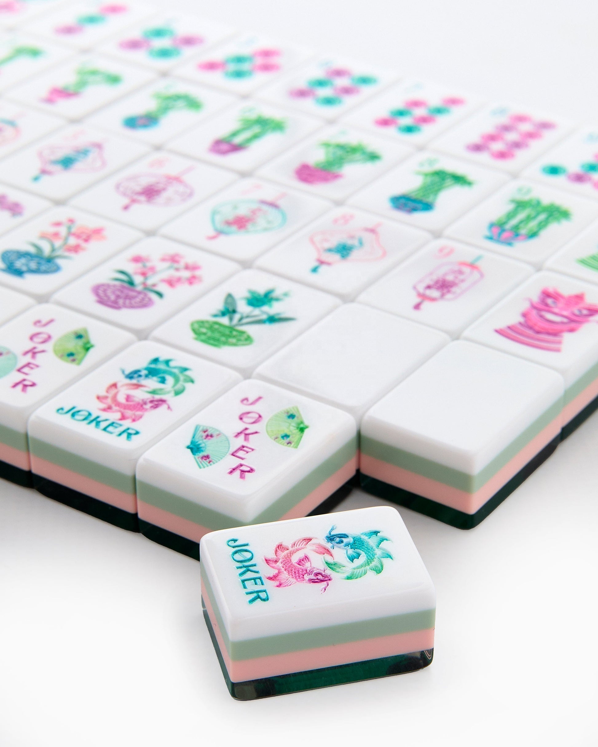 Emerald Patterned American Mahjong Set