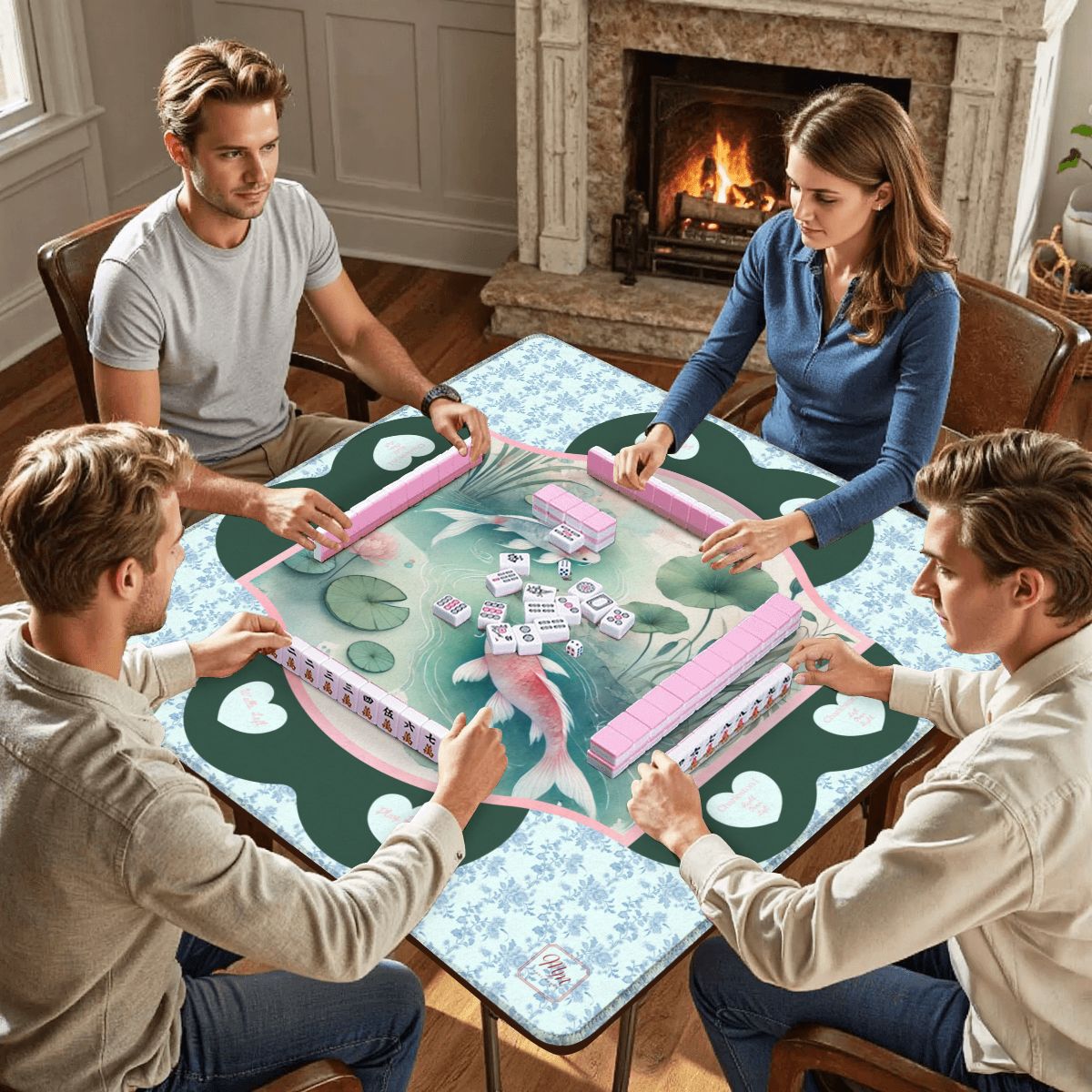 Koi & Cracks Mahjong Mat