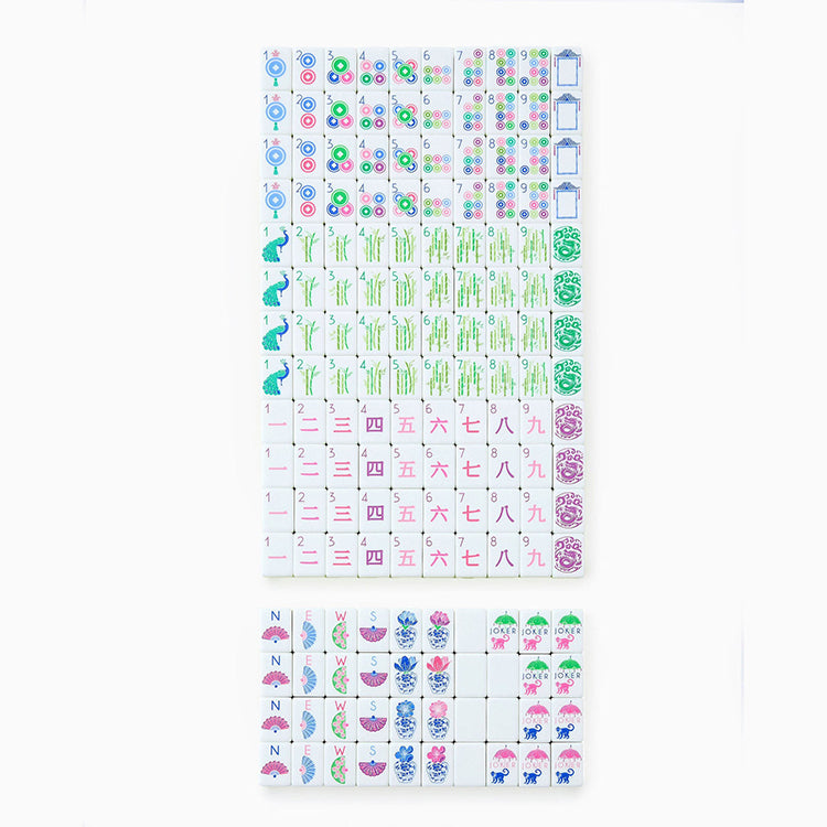 Green Patterned American Mahjong Set