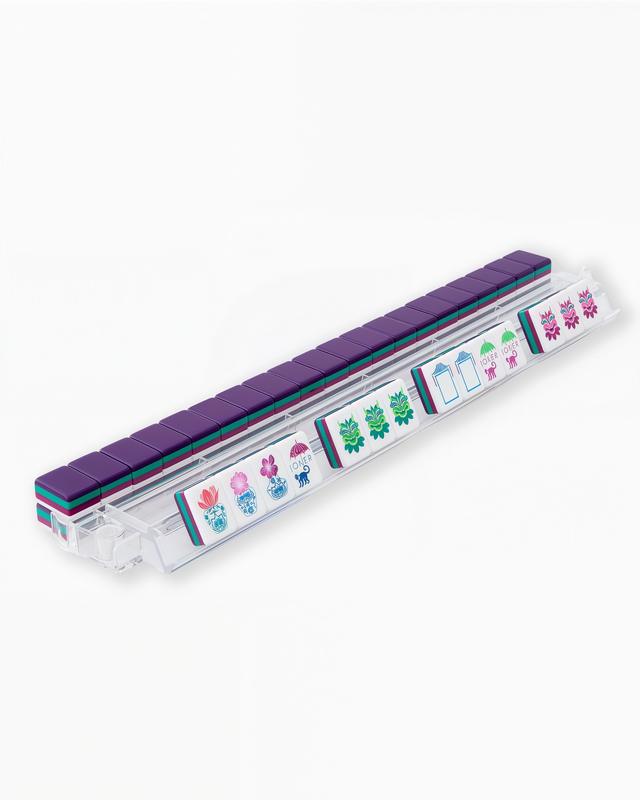 Purple Patterned American Mahjong Set